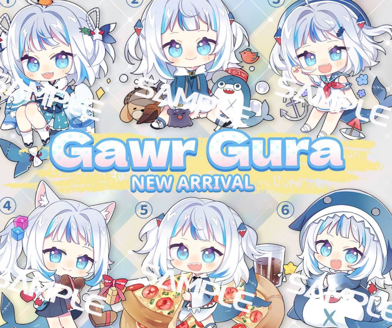 Hololive Vtuber Doujin Double-sided Acrylic Keychain Charm Volume.17