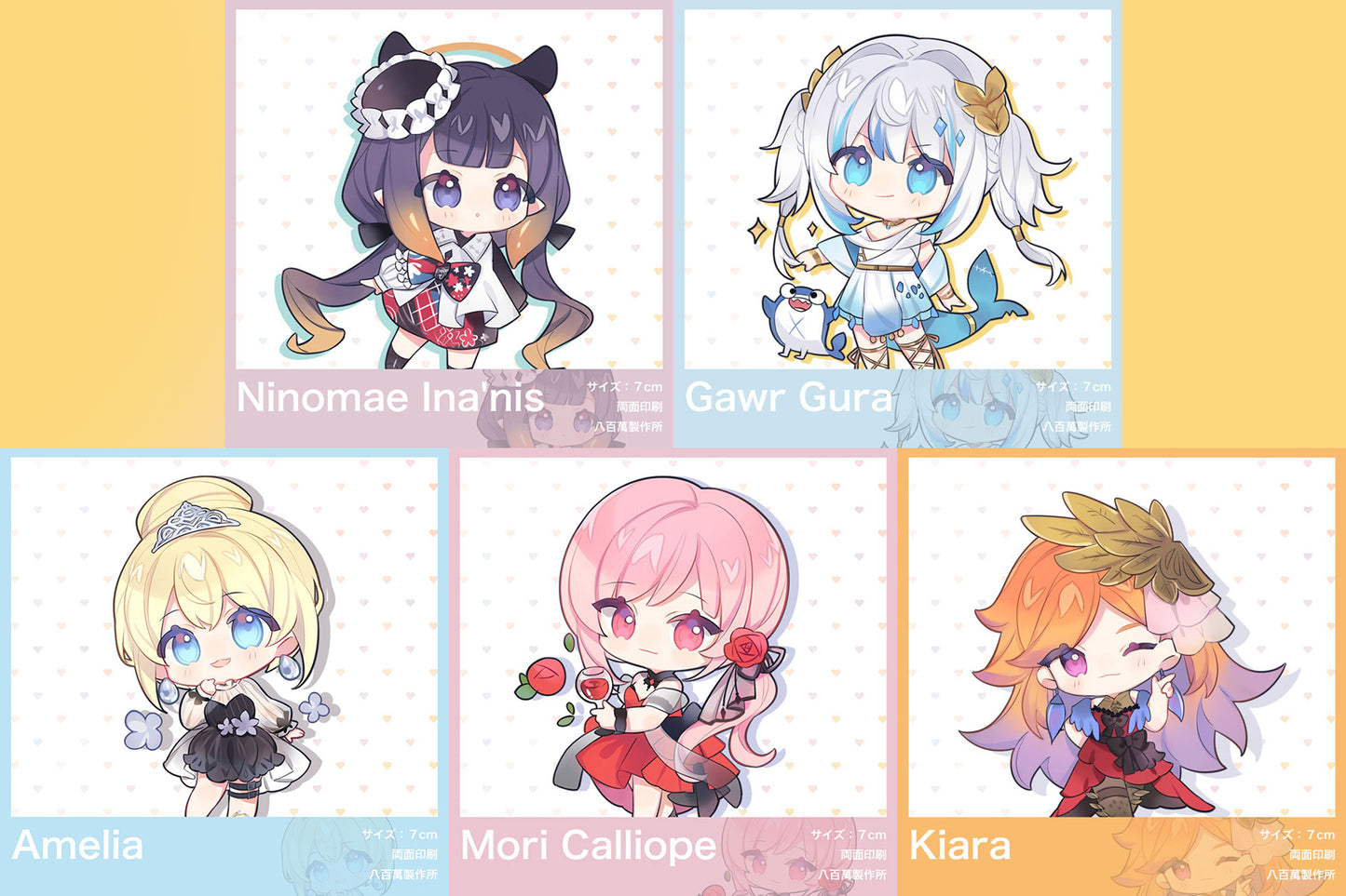 Hololive Vtuber Doujin Double-sided Acrylic Keychain Charm Volume.13