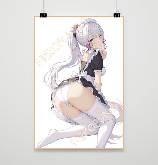 Genshin Impact Premium Poster Kamisato Ayaka Maid Version by Kizuna