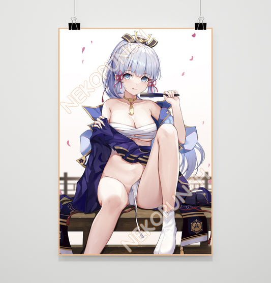 Genshin Impact Premium Poster Kamisato Ayaka Sakura Version by Kizuna