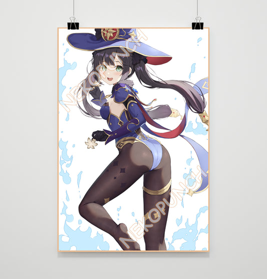 Genshin Impact Premium Poster Mona Hydro Version by Kizuna