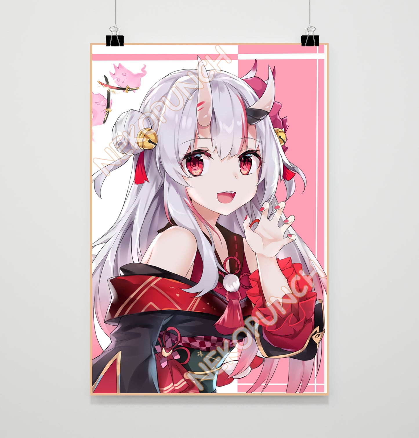 Hololive JP 2nd Gen Nakiri Ayame Version A Premium Poster by Wawako