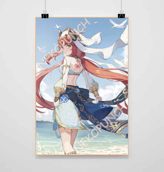 Genshin Impact Premium Poster Nilou Seaside Version by Kizuna