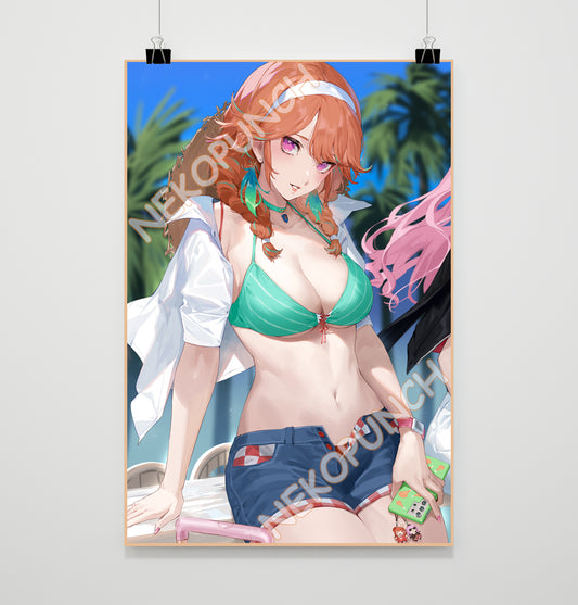 Hololive EN 1st Gen Myth Takanashi Kiara Premium Poster by ekao