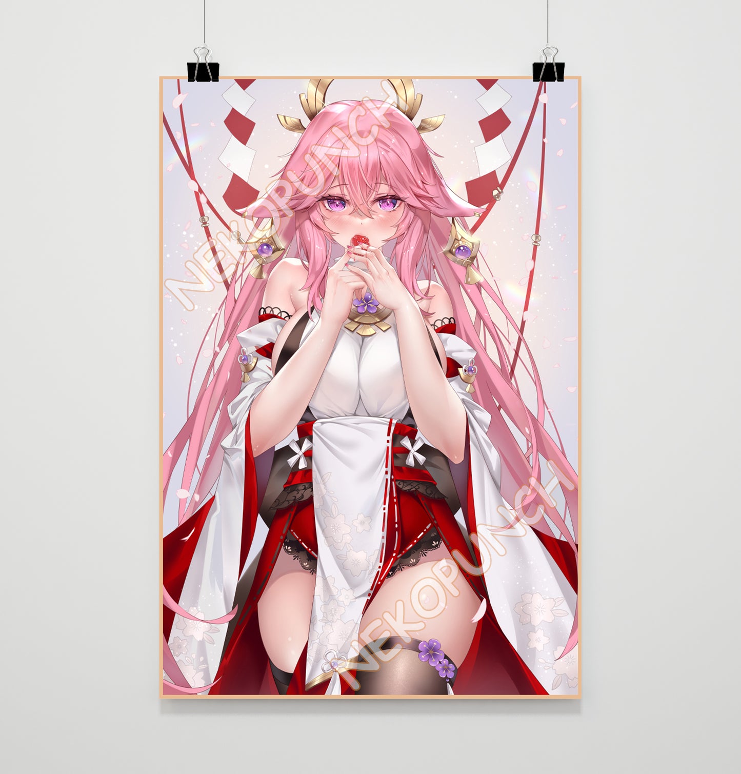 Genshin Impact Premium Poster Yae Miko by Melailai