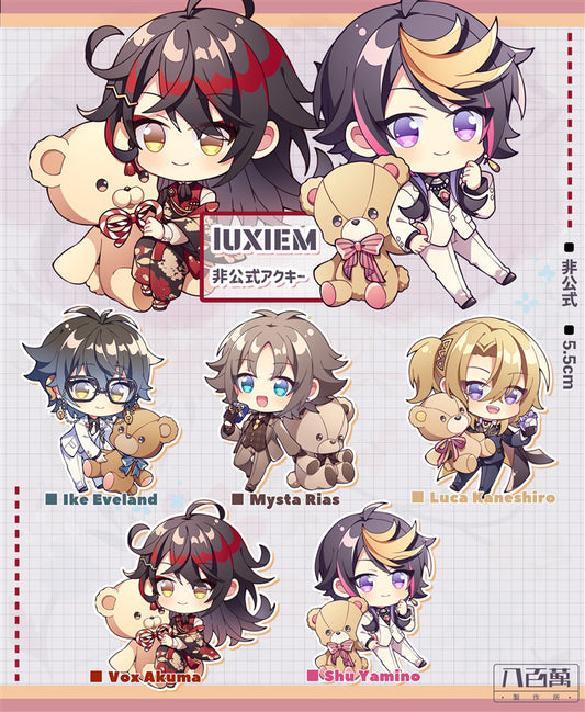 Nijisanji EN Luxiem Vtuber Doujin Double Sided Acrylic Keychain Charm Volume.2