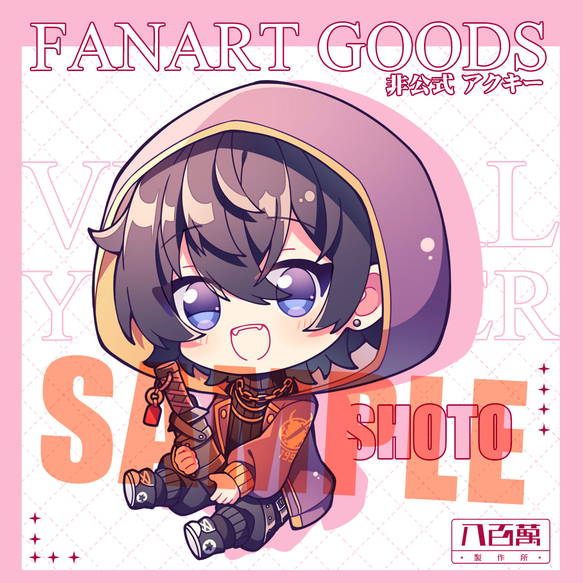 Hanamori EN Vtuber Doujin Double Sided Acrylic Keychain Charm Shxto Shoto